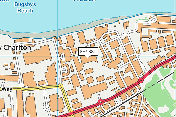 SE7 8SL map - OS VectorMap District (Ordnance Survey)