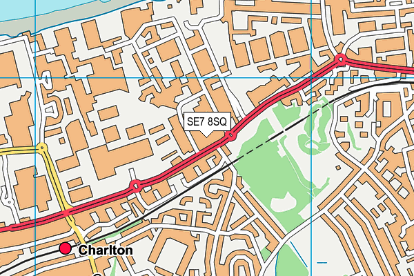 SE7 8SQ map - OS VectorMap District (Ordnance Survey)