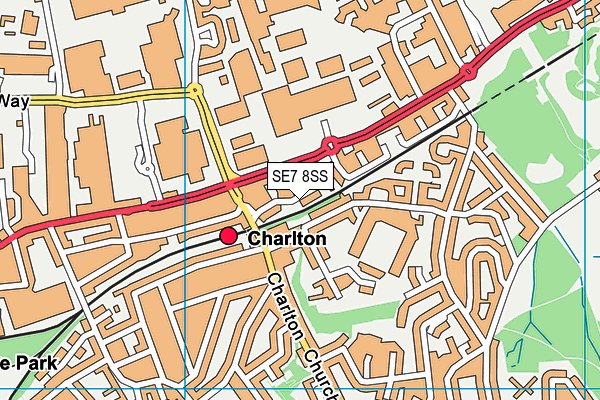 SE7 8SS map - OS VectorMap District (Ordnance Survey)