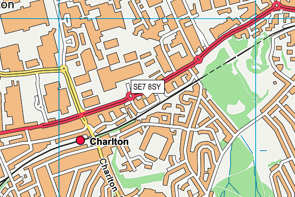 SE7 8SY map - OS VectorMap District (Ordnance Survey)