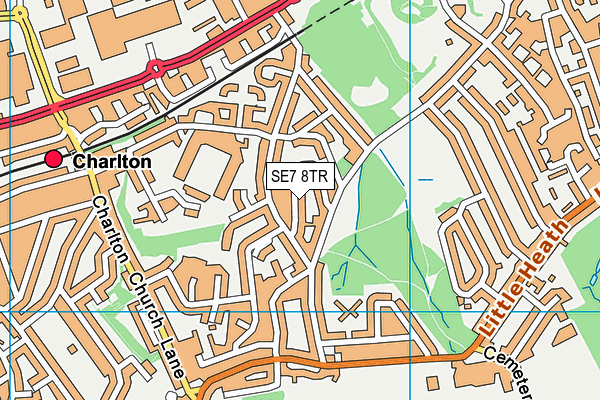 SE7 8TR map - OS VectorMap District (Ordnance Survey)