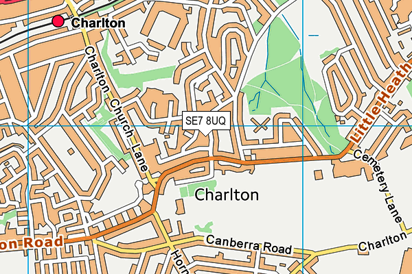 SE7 8UQ map - OS VectorMap District (Ordnance Survey)