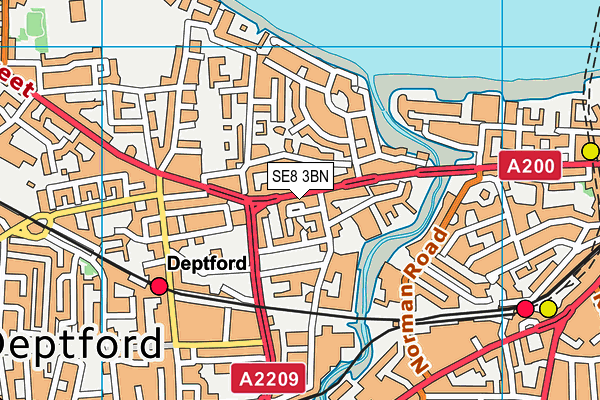 SE8 3BN map - OS VectorMap District (Ordnance Survey)