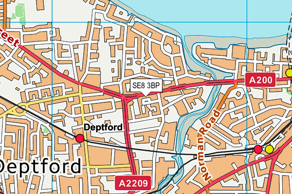 SE8 3BP map - OS VectorMap District (Ordnance Survey)