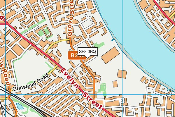SE8 3BQ map - OS VectorMap District (Ordnance Survey)