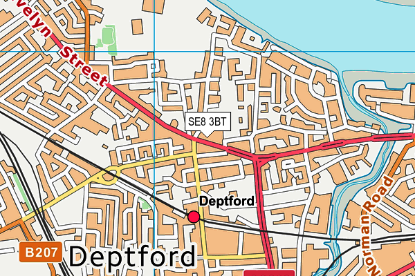 SE8 3BT map - OS VectorMap District (Ordnance Survey)