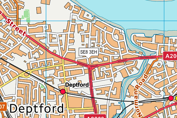 SE8 3EH map - OS VectorMap District (Ordnance Survey)