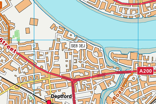 SE8 3EJ map - OS VectorMap District (Ordnance Survey)