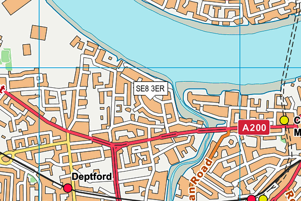 SE8 3ER map - OS VectorMap District (Ordnance Survey)