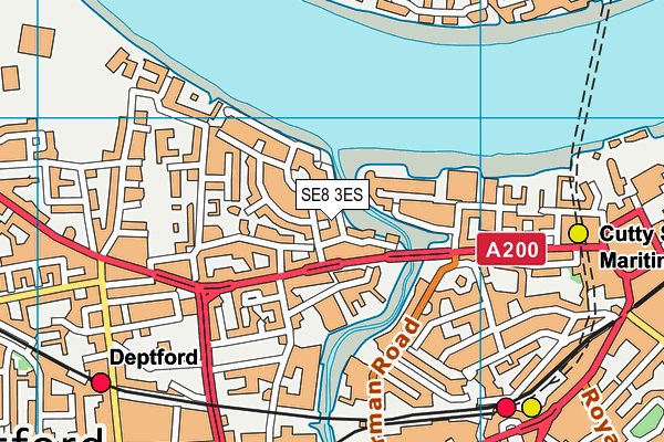 SE8 3ES map - OS VectorMap District (Ordnance Survey)