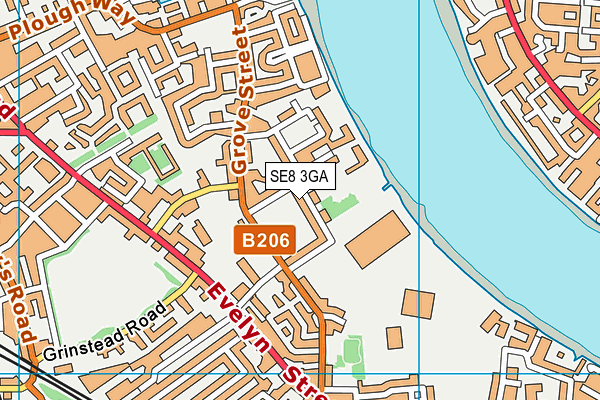 SE8 3GA map - OS VectorMap District (Ordnance Survey)