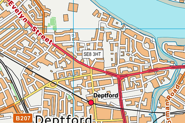 SE8 3HT map - OS VectorMap District (Ordnance Survey)
