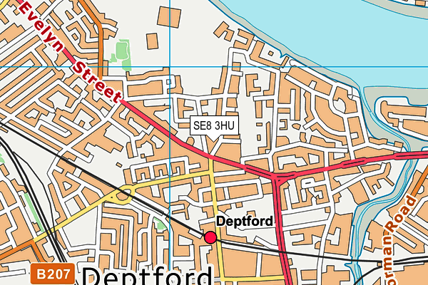 SE8 3HU map - OS VectorMap District (Ordnance Survey)