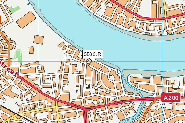 SE8 3JR map - OS VectorMap District (Ordnance Survey)