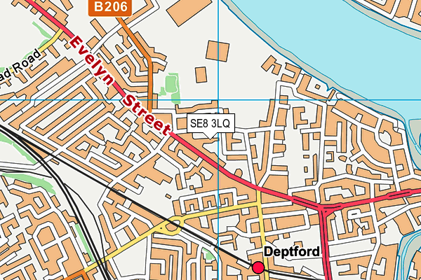 SE8 3LQ map - OS VectorMap District (Ordnance Survey)