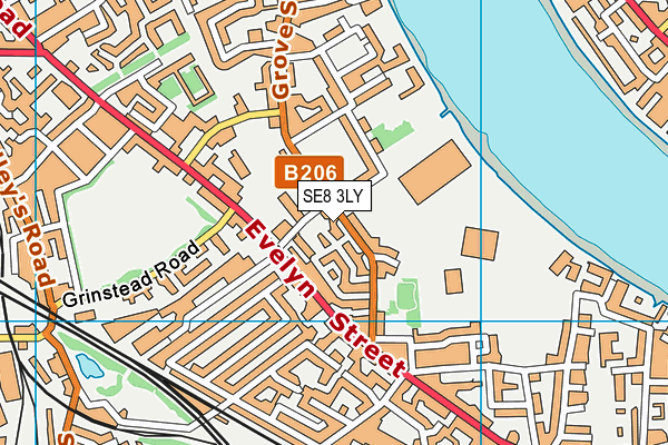 SE8 3LY map - OS VectorMap District (Ordnance Survey)