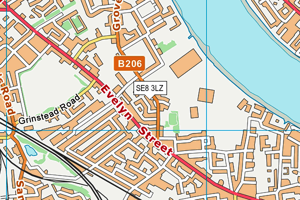 SE8 3LZ map - OS VectorMap District (Ordnance Survey)