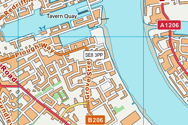 SE8 3PP map - OS VectorMap District (Ordnance Survey)