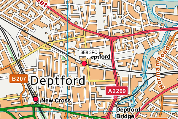 SE8 3PQ map - OS VectorMap District (Ordnance Survey)