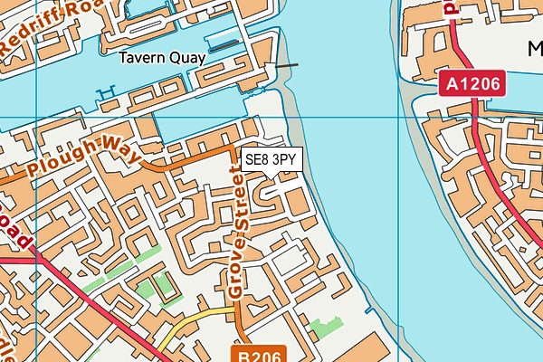 SE8 3PY map - OS VectorMap District (Ordnance Survey)
