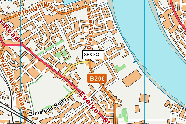 SE8 3QL map - OS VectorMap District (Ordnance Survey)