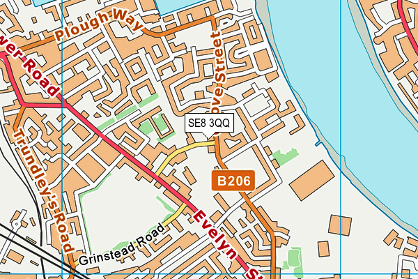 SE8 3QQ map - OS VectorMap District (Ordnance Survey)