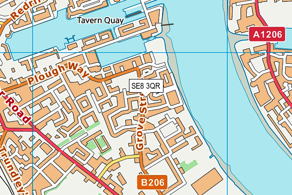 SE8 3QR map - OS VectorMap District (Ordnance Survey)