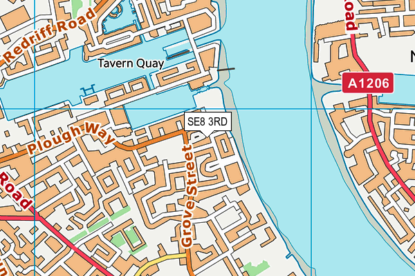 SE8 3RD map - OS VectorMap District (Ordnance Survey)