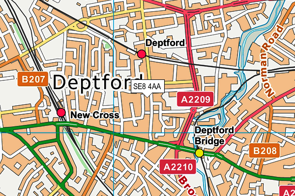 Map of DEPTFORD CAFE (LONDON) LTD at district scale