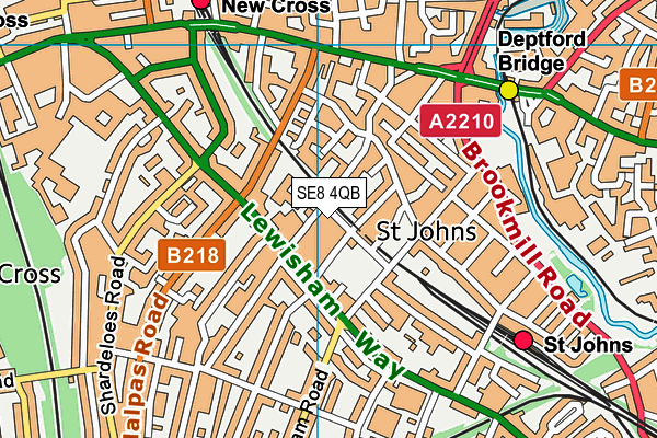 Lucas Vale Primary School map (SE8 4QB) - OS VectorMap District (Ordnance Survey)