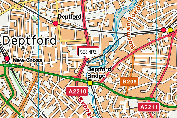 Lewisham Southwark College (Closed) map (SE8 4RZ) - OS VectorMap District (Ordnance Survey)