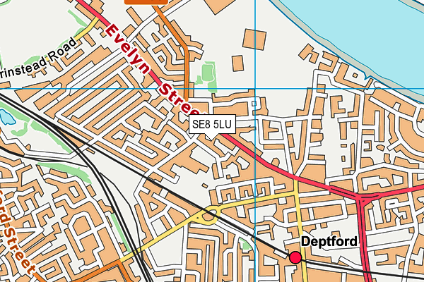 SE8 5LU map - OS VectorMap District (Ordnance Survey)