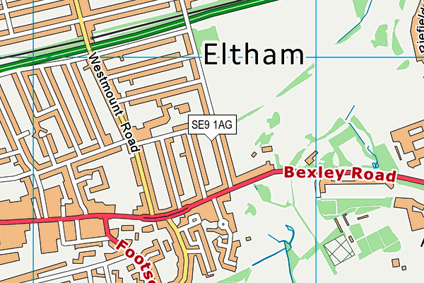 Eltham Park South map (SE9 1AG) - OS VectorMap District (Ordnance Survey)