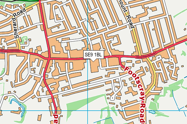 SE9 1BL map - OS VectorMap District (Ordnance Survey)