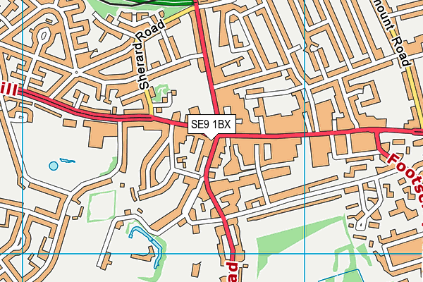 SE9 1BX map - OS VectorMap District (Ordnance Survey)