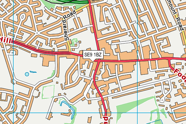 SE9 1BZ map - OS VectorMap District (Ordnance Survey)