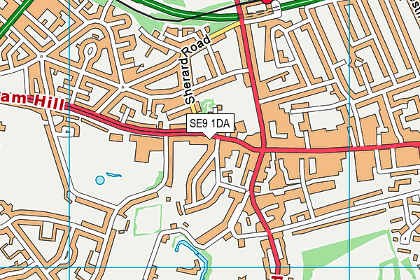 SE9 1DA map - OS VectorMap District (Ordnance Survey)