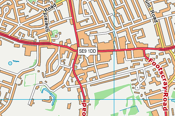 SE9 1DD map - OS VectorMap District (Ordnance Survey)