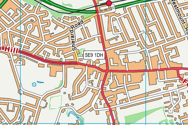 SE9 1DH map - OS VectorMap District (Ordnance Survey)