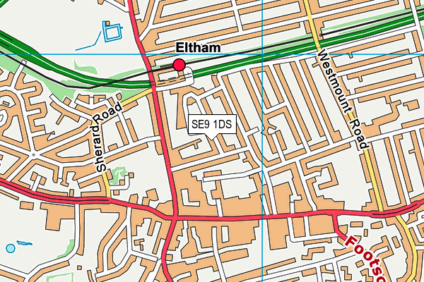 SE9 1DS map - OS VectorMap District (Ordnance Survey)