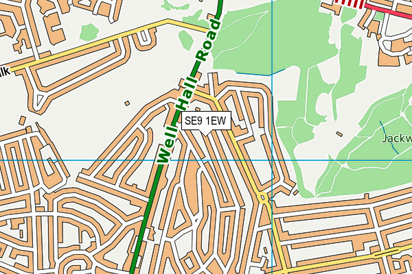 SE9 1EW map - OS VectorMap District (Ordnance Survey)