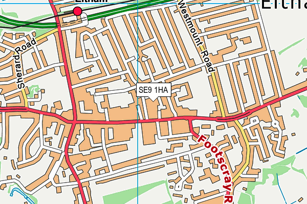 Eltham Centre map (SE9 1HA) - OS VectorMap District (Ordnance Survey)