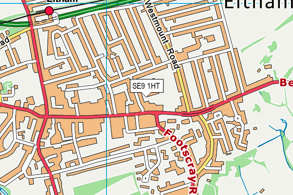 SE9 1HT map - OS VectorMap District (Ordnance Survey)
