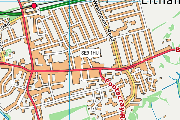 SE9 1HU map - OS VectorMap District (Ordnance Survey)