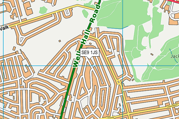 SE9 1JS map - OS VectorMap District (Ordnance Survey)