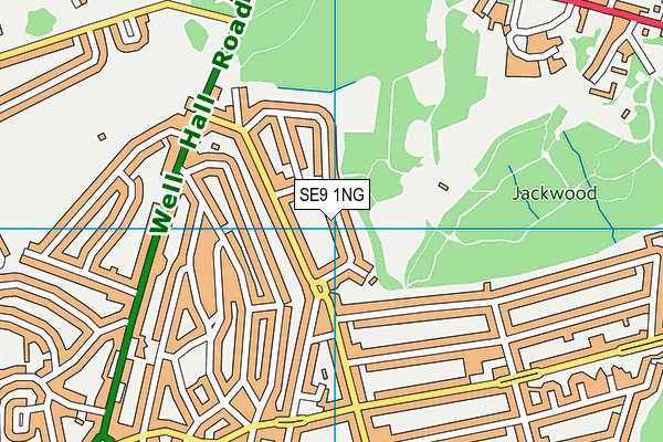 SE9 1NG map - OS VectorMap District (Ordnance Survey)