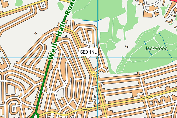 SE9 1NL map - OS VectorMap District (Ordnance Survey)