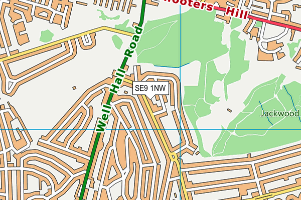 SE9 1NW map - OS VectorMap District (Ordnance Survey)