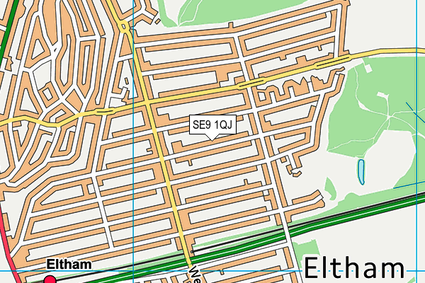 SE9 1QJ map - OS VectorMap District (Ordnance Survey)