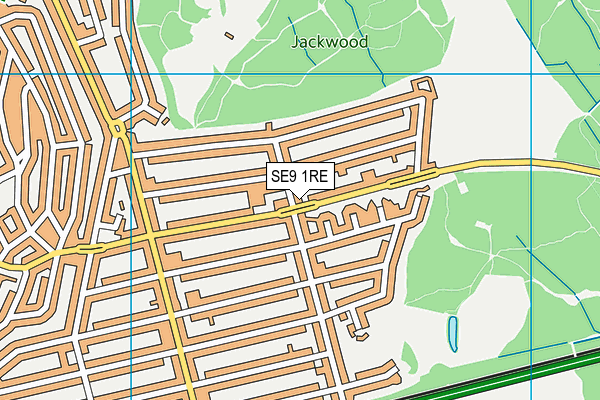SE9 1RE map - OS VectorMap District (Ordnance Survey)